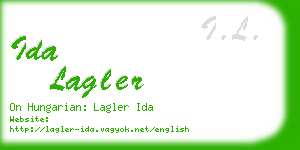 ida lagler business card